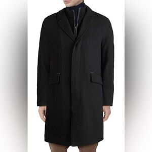 NWT Mens COLE HAAN Twill Bobby Wool Blend* Long Coat 39”